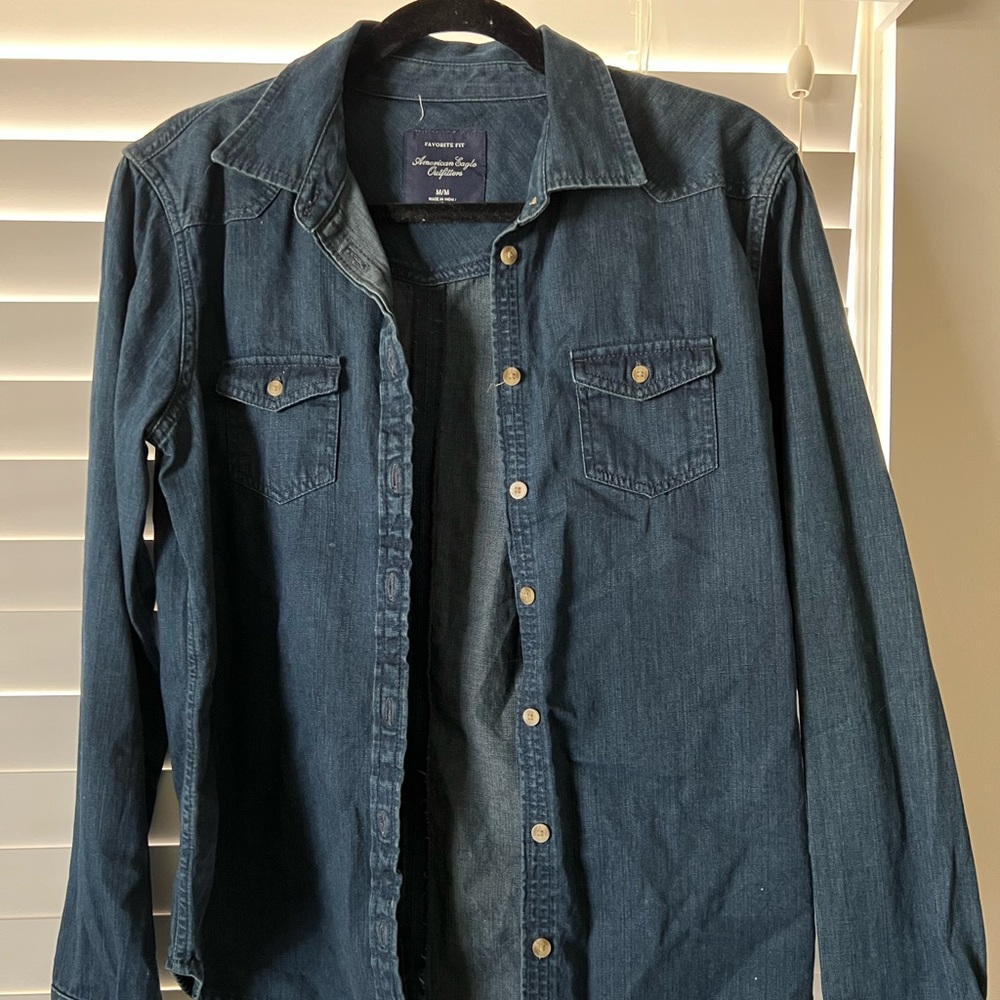 Jean button down